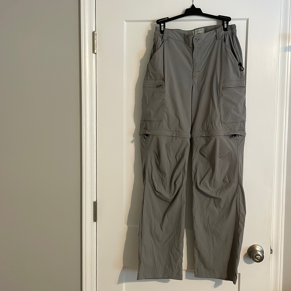 LLBean Women’s Tropicwear Highrise, Straightleg, Zipper conversion pants
